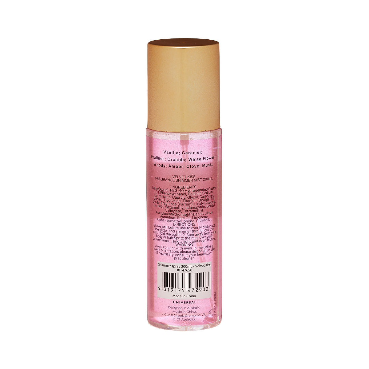 Angel Glow Shimmer Spray Velvet Kiss 200mL