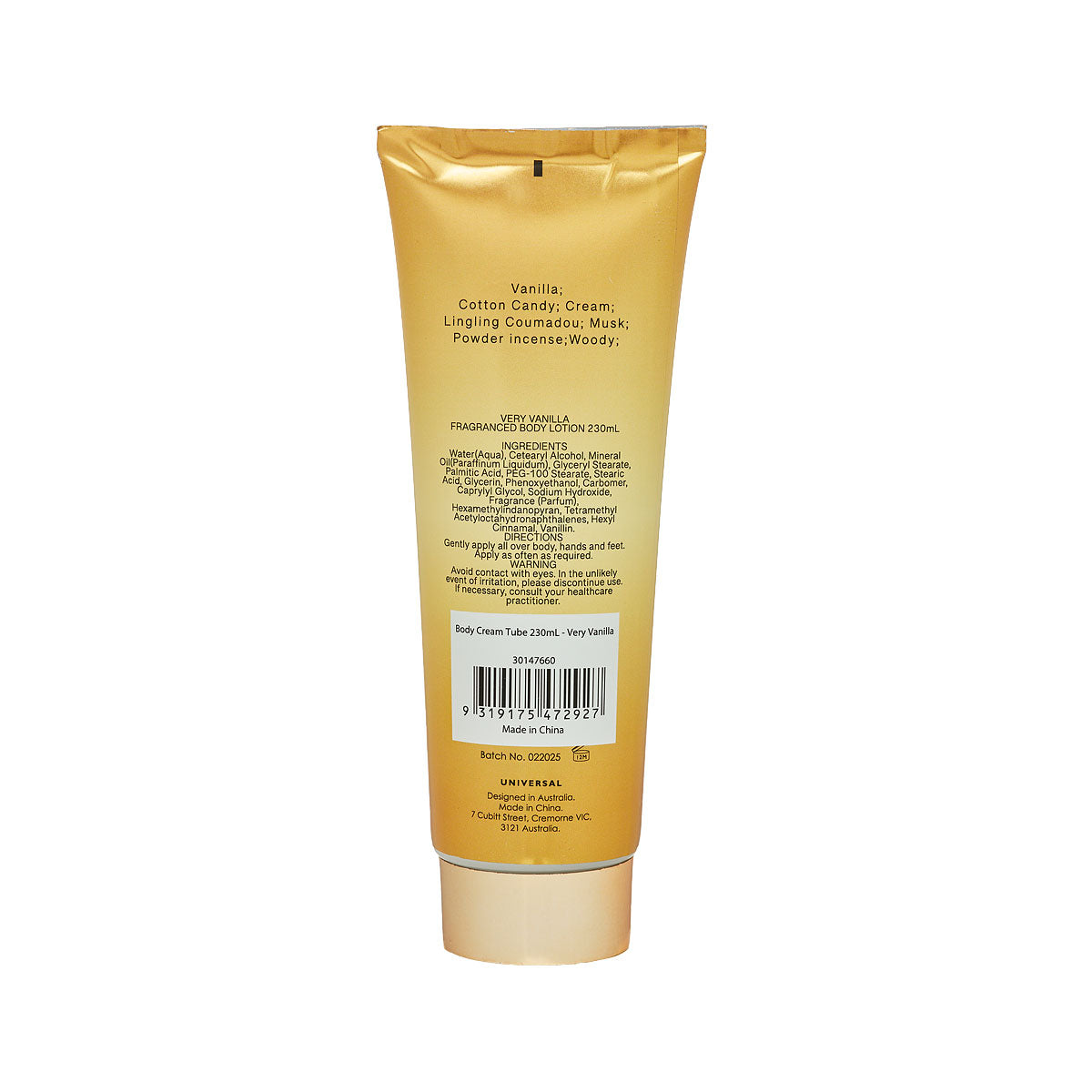Angel Glow Body Cream Very Vanilla 230mL
