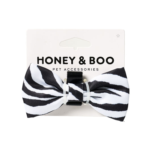 Pet Zebra Bow Tie