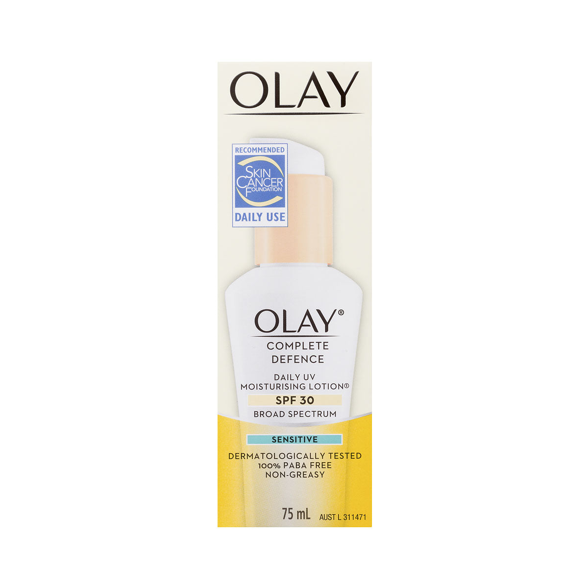 Olay Complete UV Lotion Sensitive Face SPF 30+ 75mL