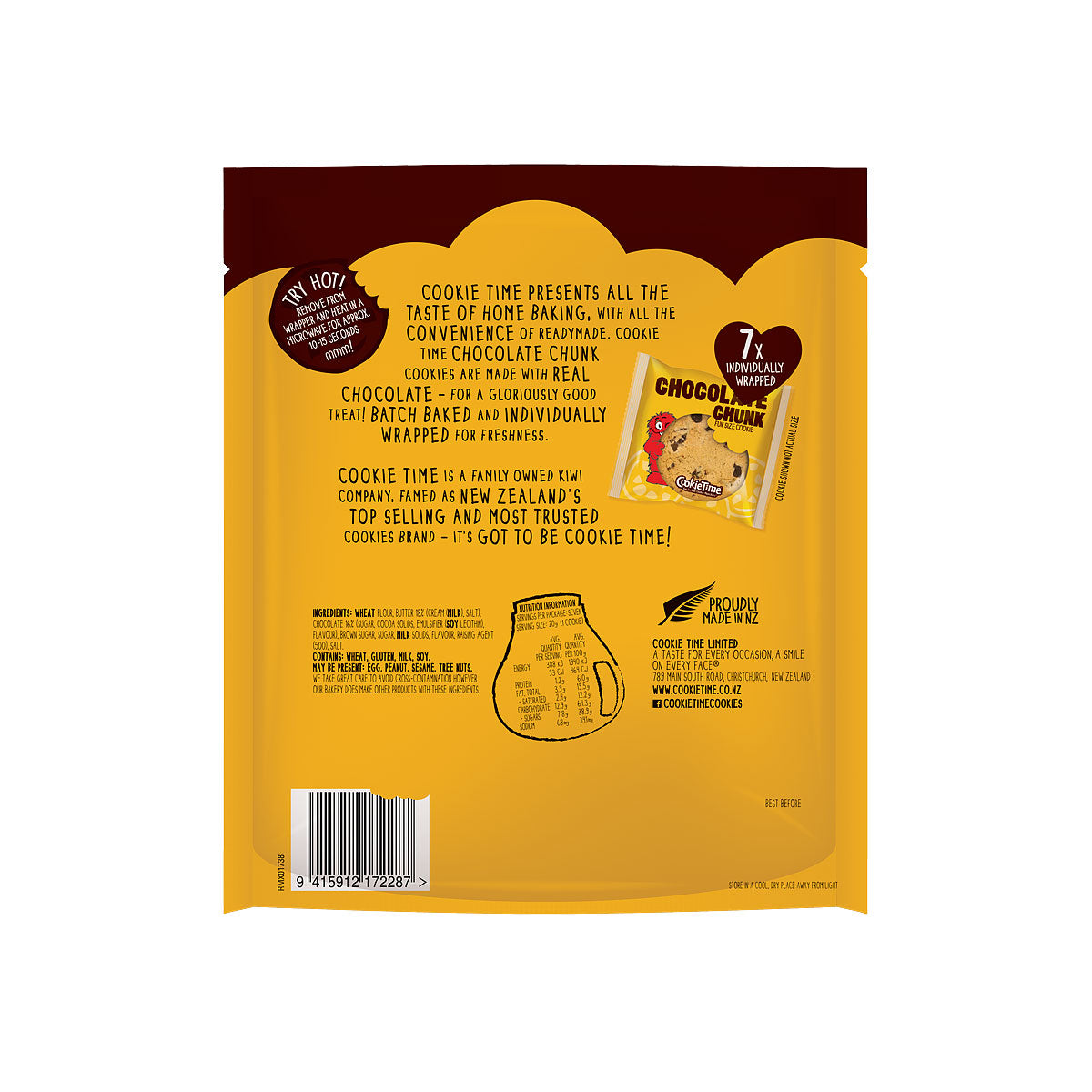 Cookie Time Chocolate Chunk 140g 7pk
