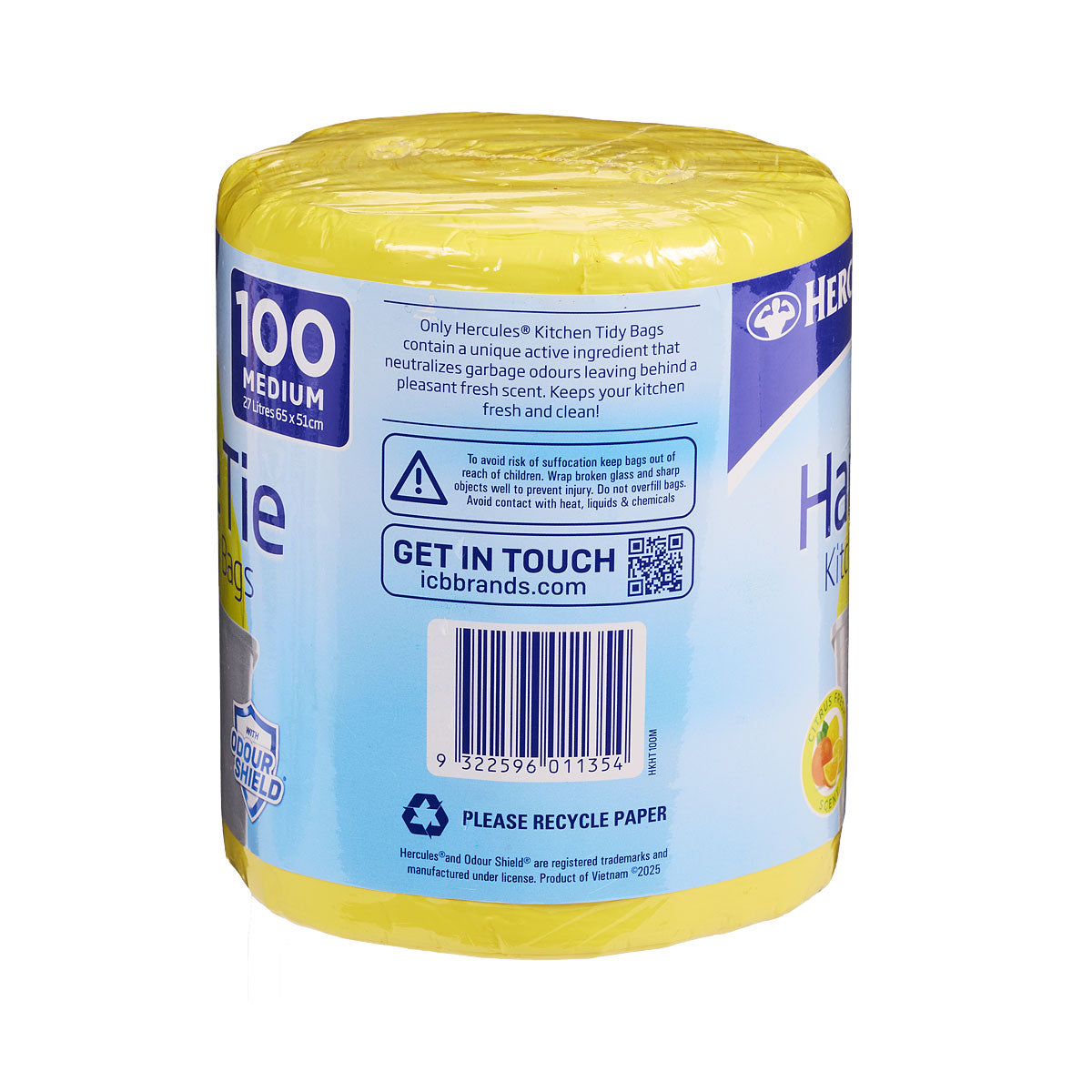 Hercules Kitchen Tidybag 27L Medium 100pk Assorted