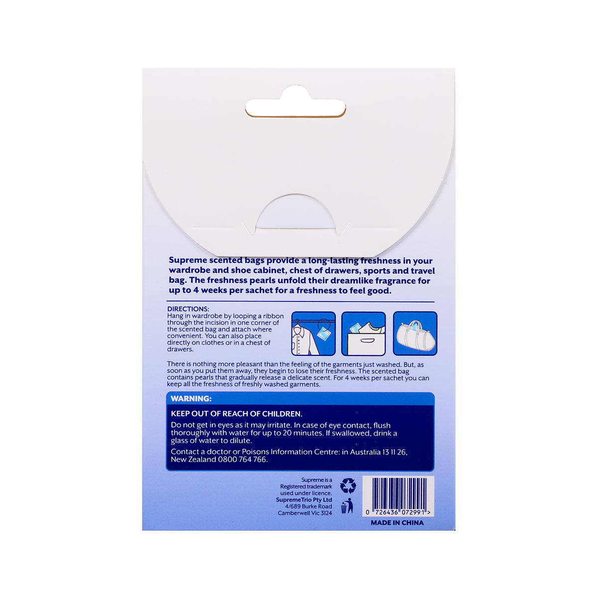 Supreme Scented Bag Fresh Pearls 3pk