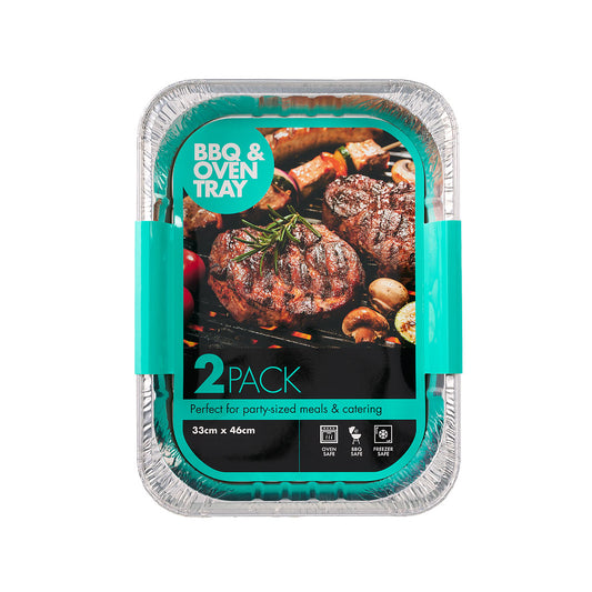 Rectangular Foil Tray 33x46cm 2pk
