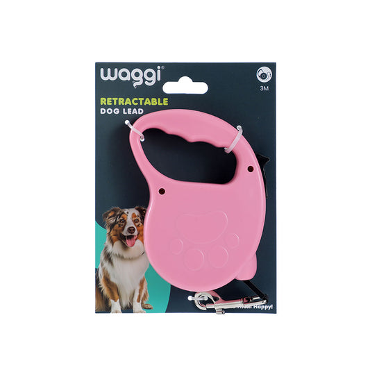 Waggi Pet Retractable Lead 3m Assorted
