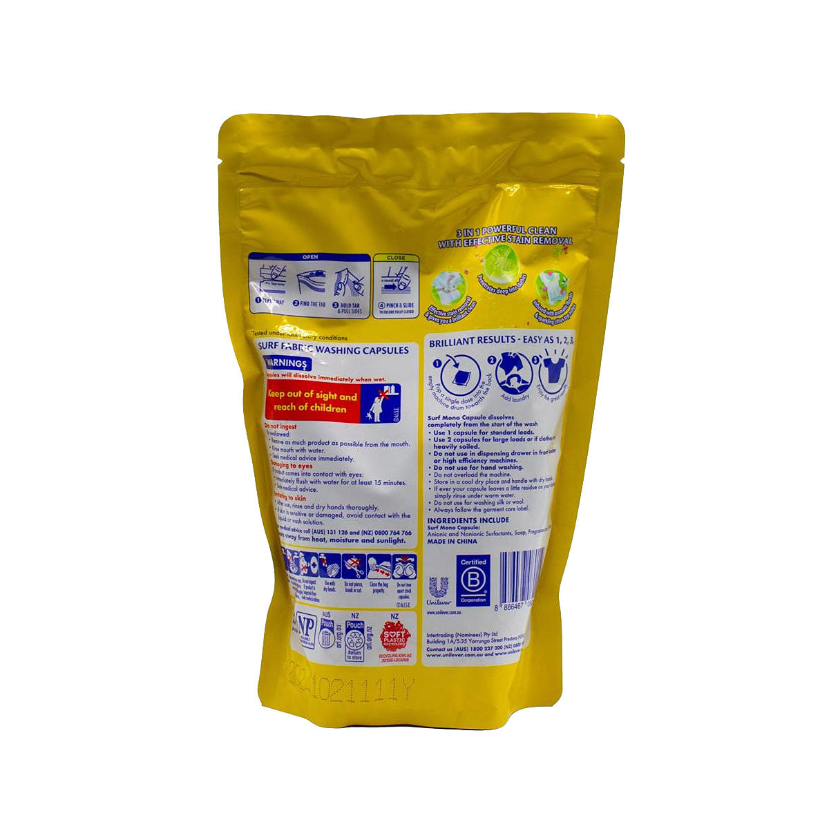 Surf Laundry Capsules Sun Fresh 40pk