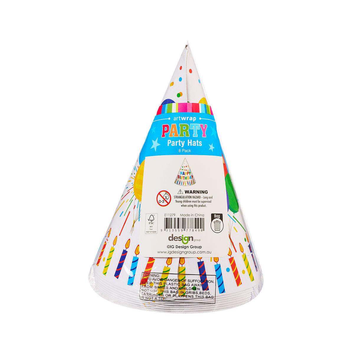 Party Hat Pastel 8pk
