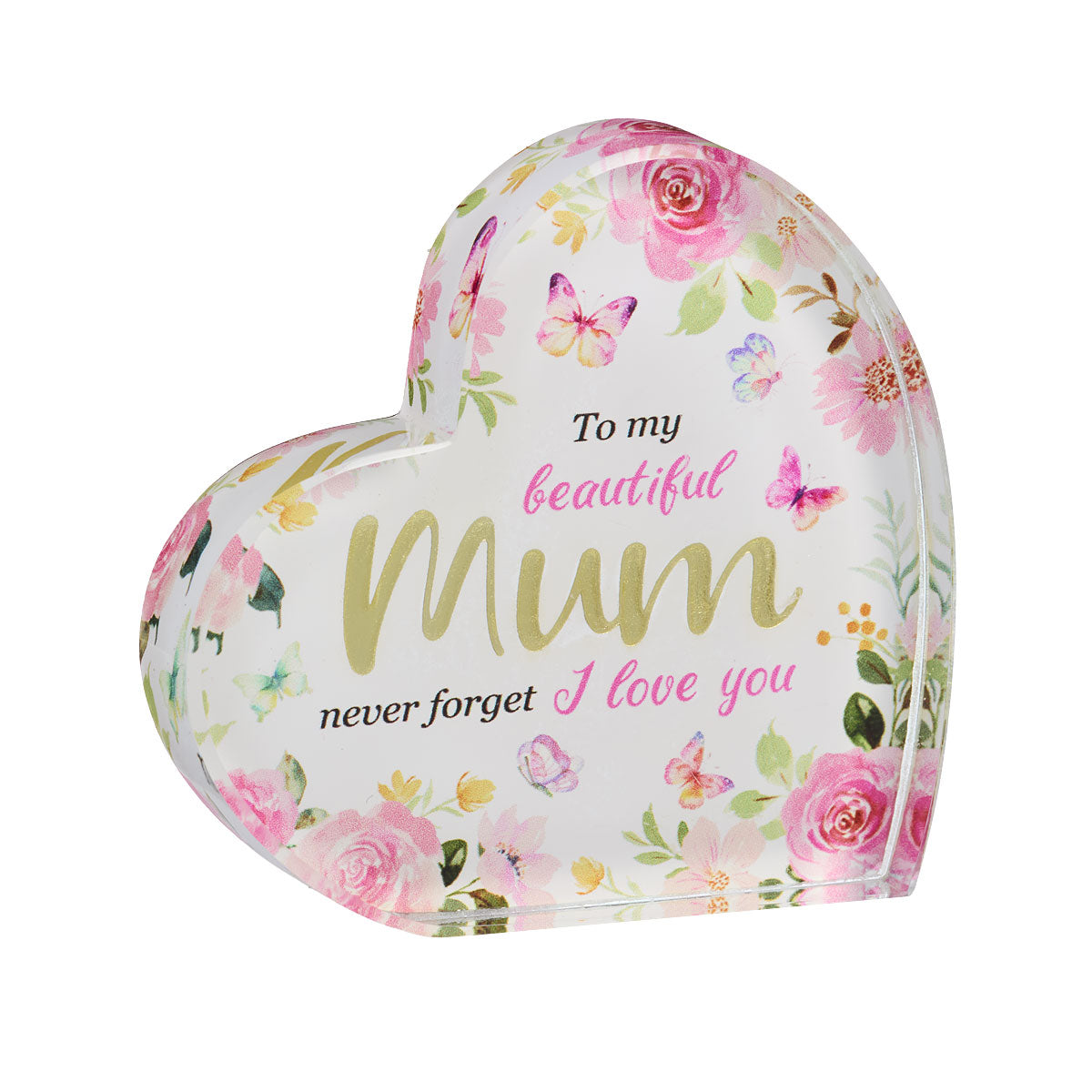 Tabletop Glass Plaque Mum/Love