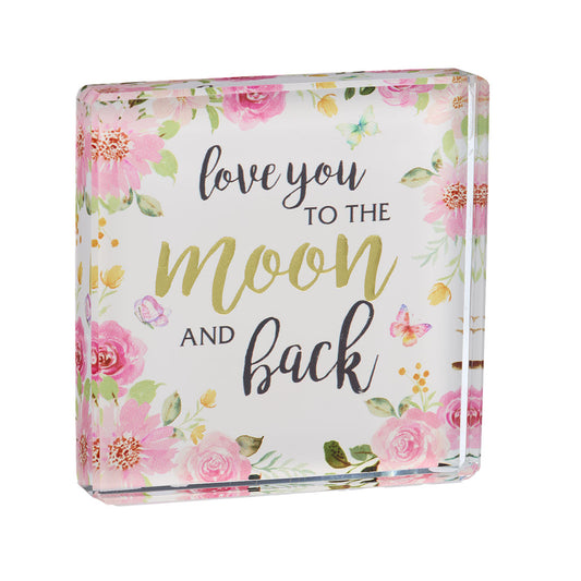 Tabletop Glass Plaque Mum/Love