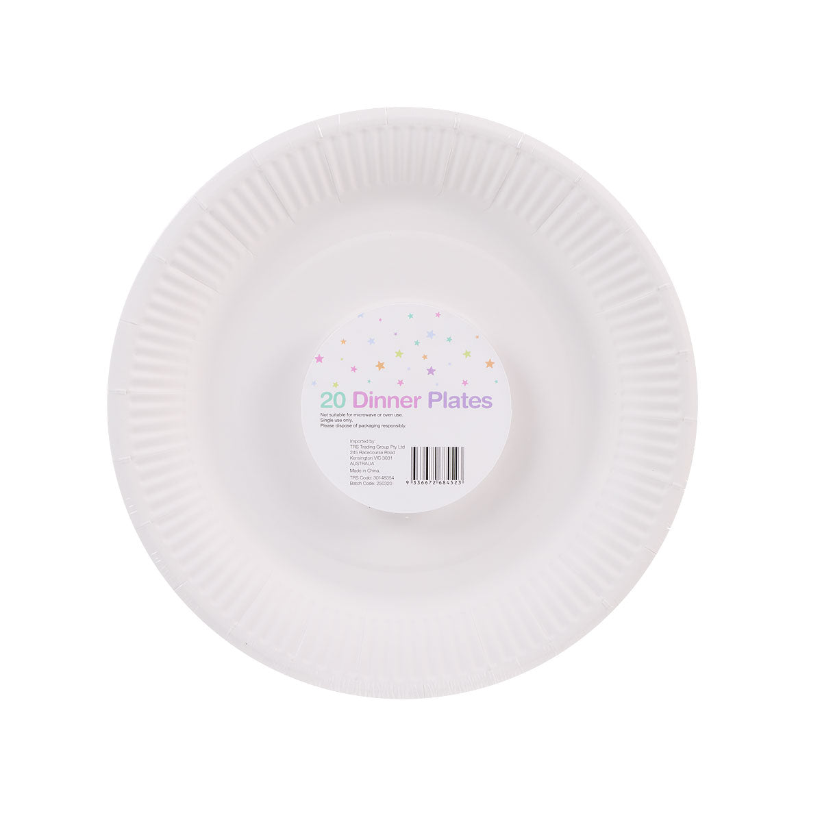 Dinner Plate White 23cm 20pk