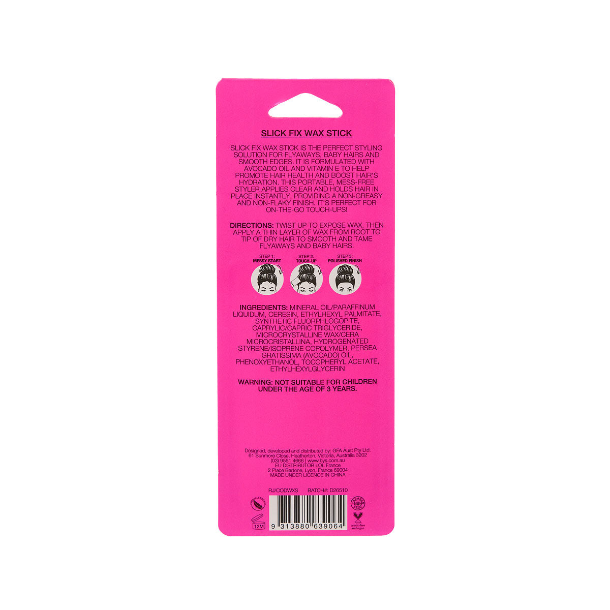 Neon Animal Slick Hair Wax Stick