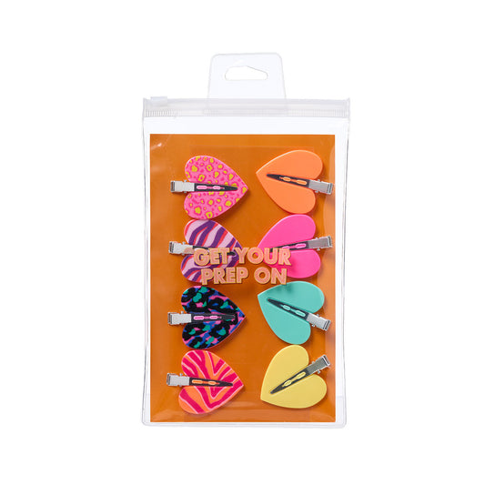 Neon Animal Dent-Free Hair Clips 8pk