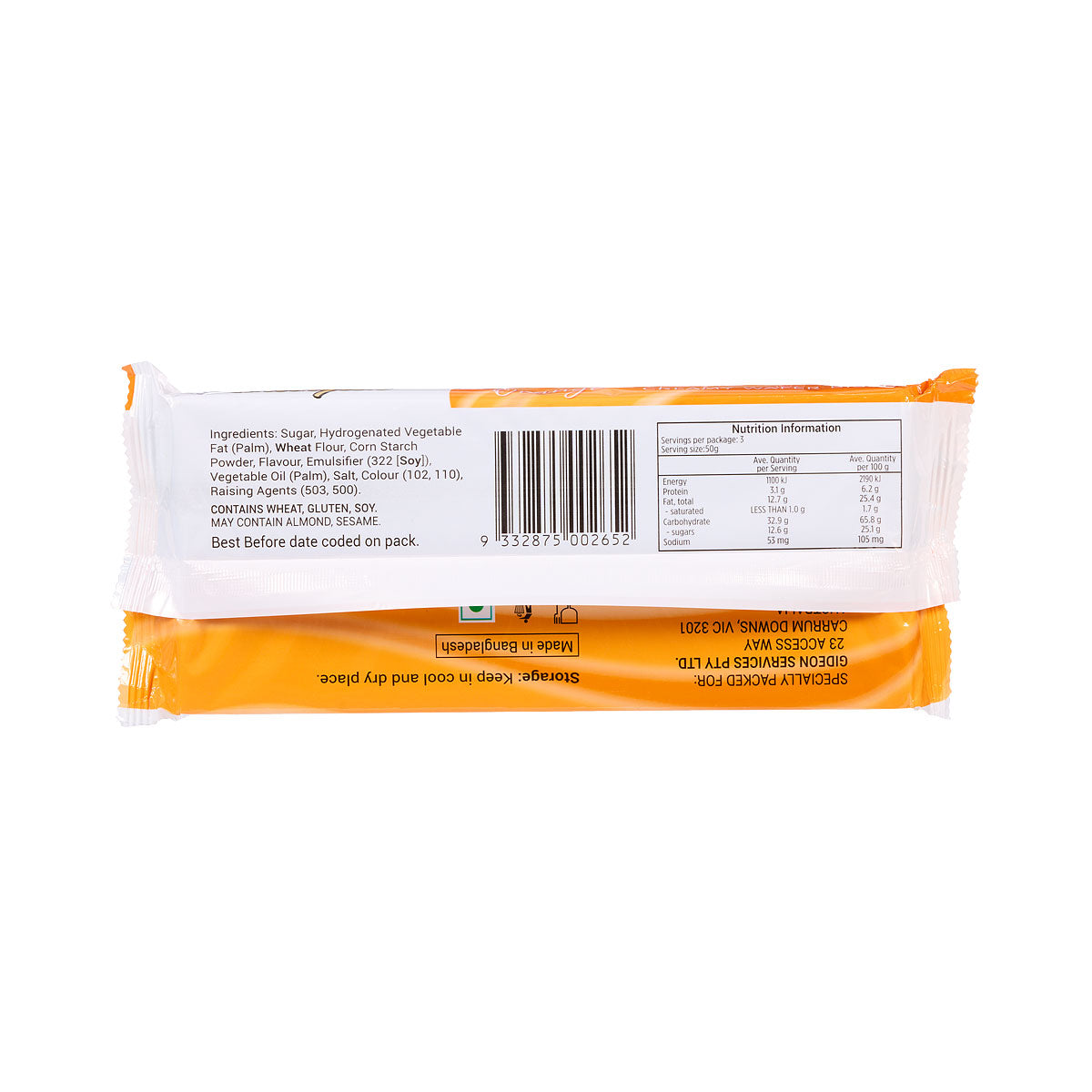 Kensington Orange Wafer 150g