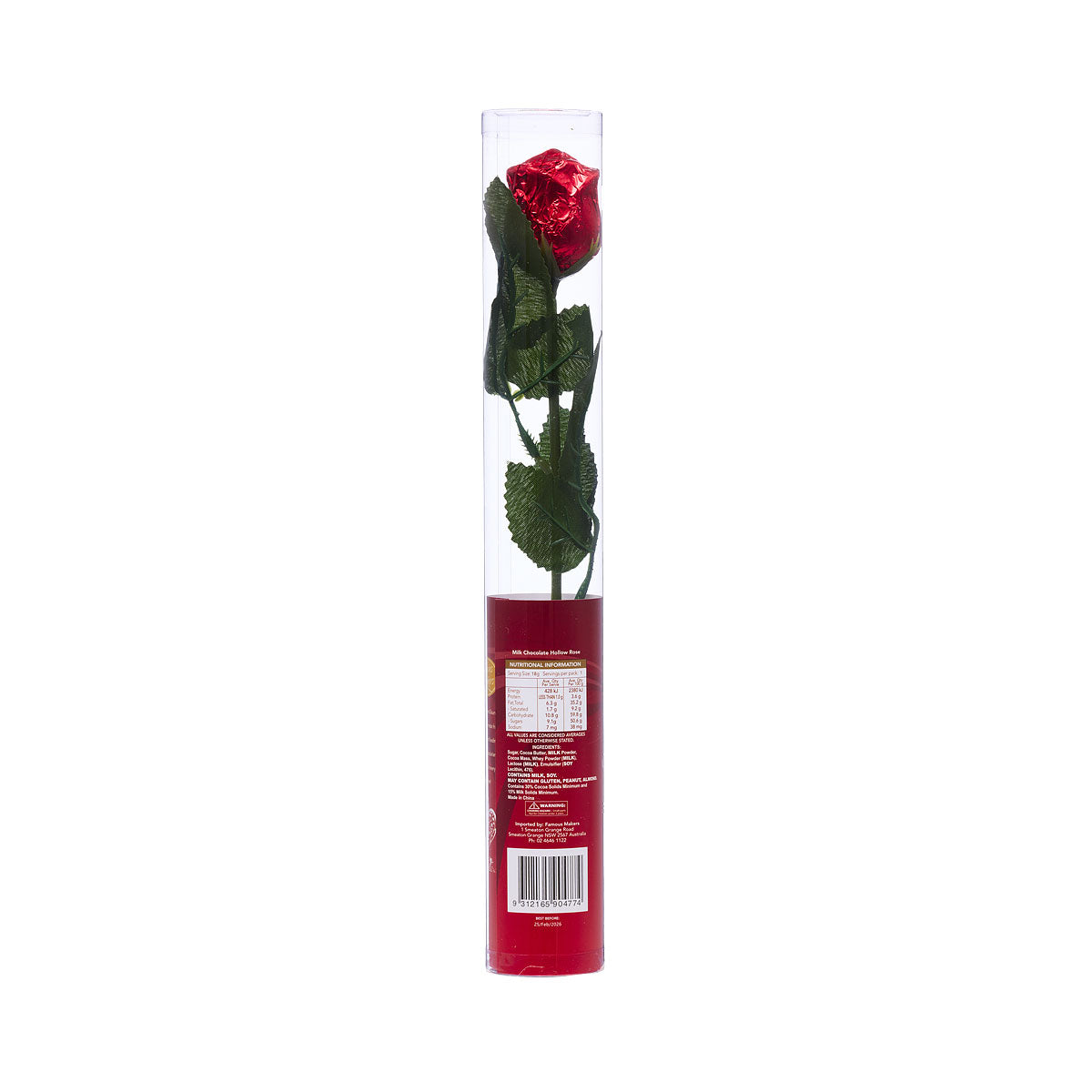 Milk Chocolate Rose Cylinder 18g