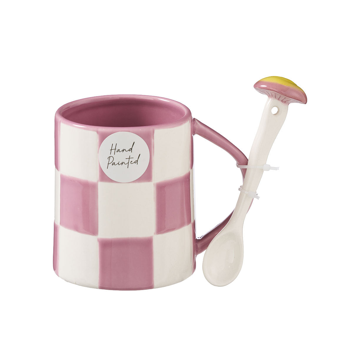 Checkers Mug With Spoon Assorted