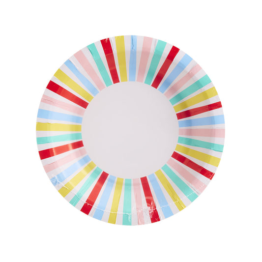Plate Carnival Stripe 18cm 16pk
