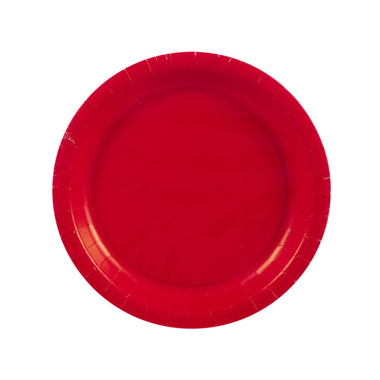 Plate Red 23cm 16pk
