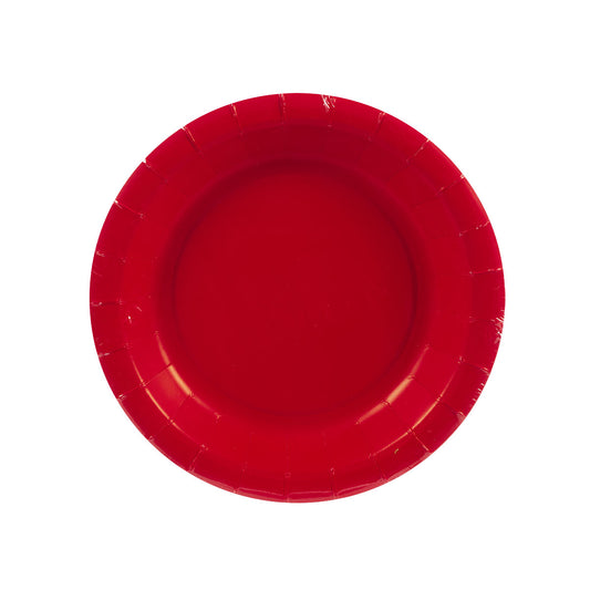 Plate Red 18cm 16pk