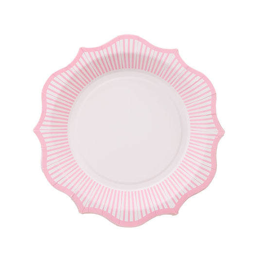 Plate Ornate Pink 23cm 12pk