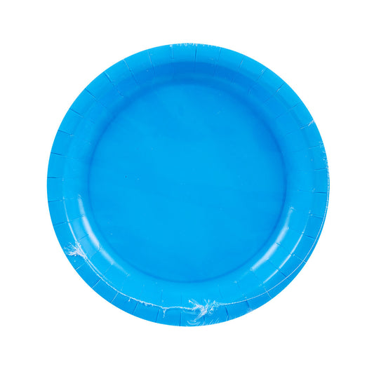 Plate Blue 23cm 16pk