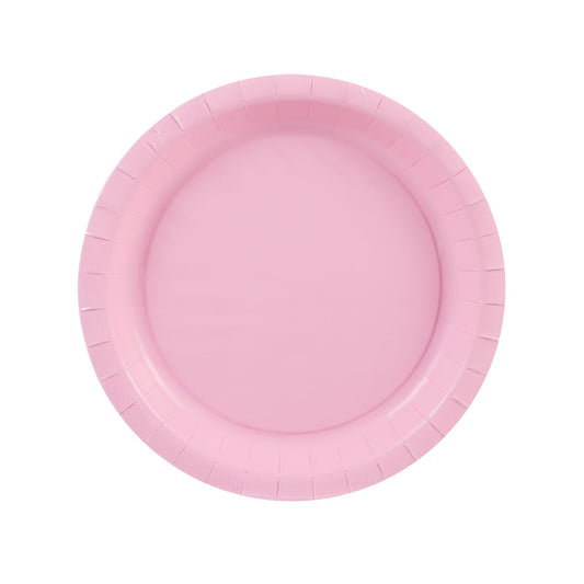 Plate Pink 23cm 16pk