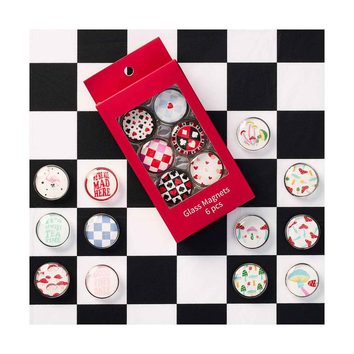 Mad as a Hatter Magnets 6pk Assorted