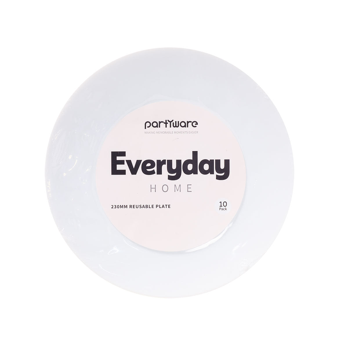 Reusable Plates White 23cm 10pk