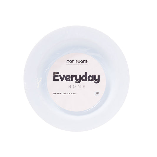 Reusable Bowl White 18cm 10pk