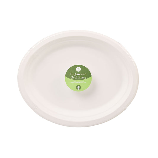Sugarcane Oval Plates 16pk