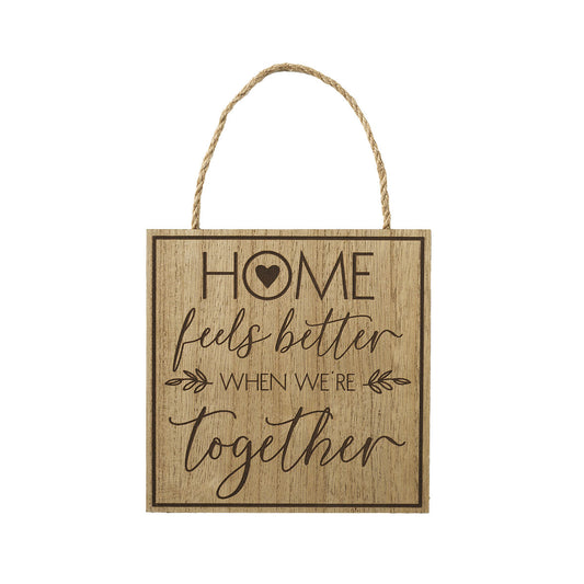 Hanging Wooden Plaque Home/Home