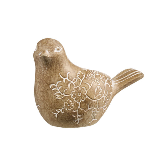 Etched Mushroom/Bird Ornament