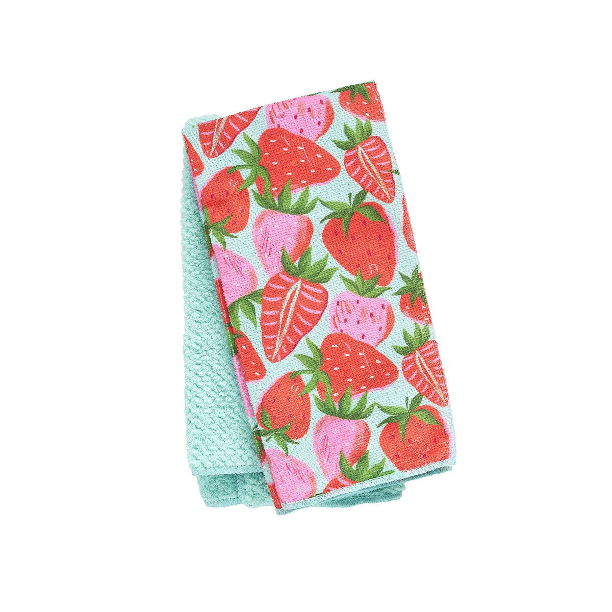 Printed Tea Towel Bloom/Strawberry 2pk