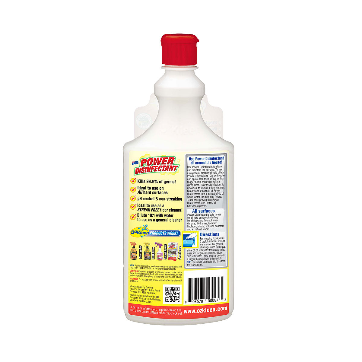 OzKleen Power Disinfectant 750mL