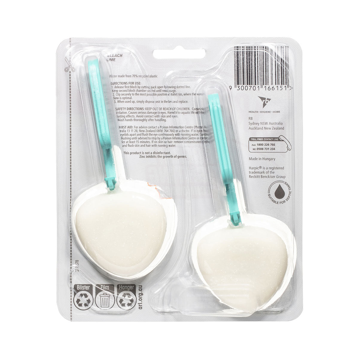 Harpic Cage Bleach & Lime Twin Pack