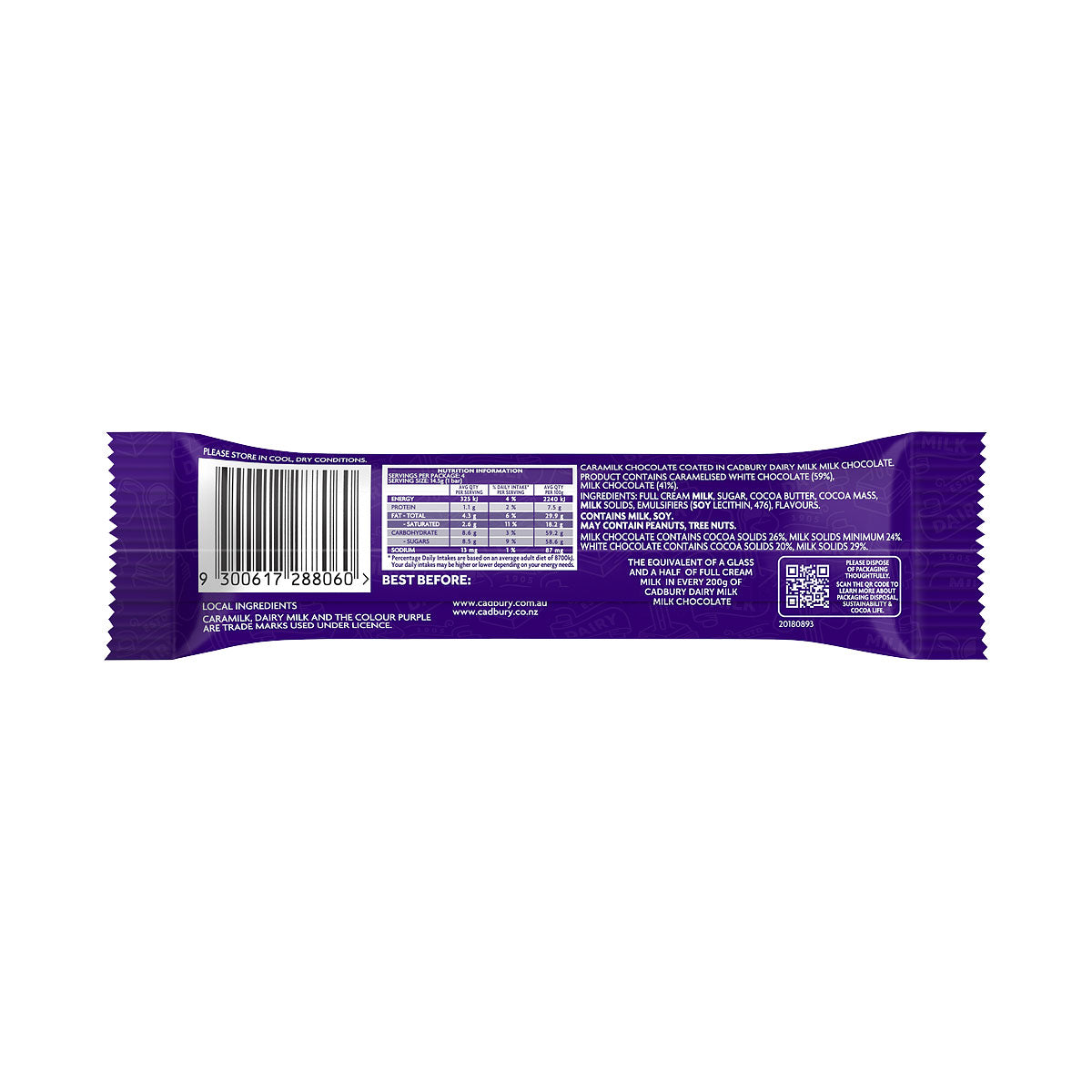 Cadbury Caramilk Twirl 58g