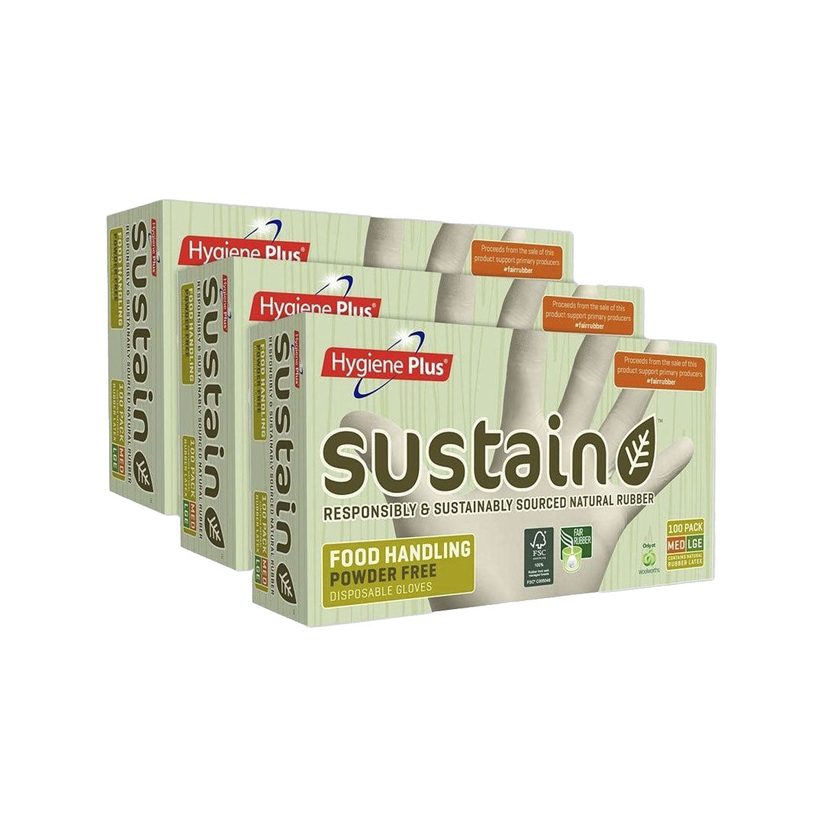 Hygiene Plus Sustain Food Handle Gloves 100pk
