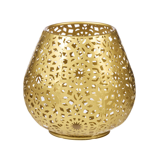 Zen Pattern Candle Holder Gold