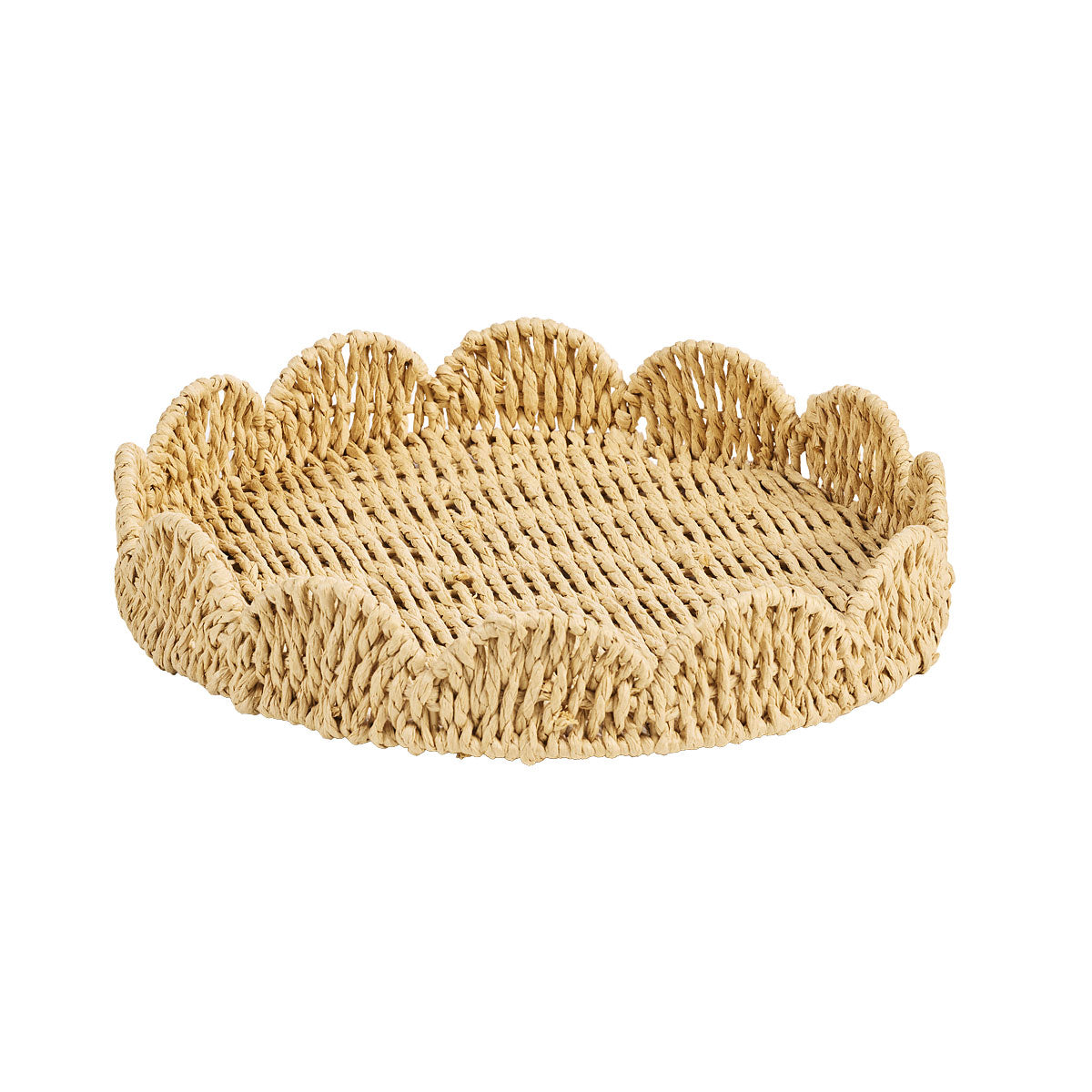 Scallop Woven Tray