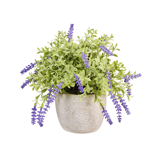 Faux Lavender Shrub In Pot