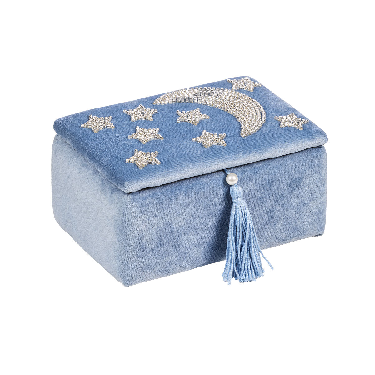 Velvet Beaded Cosmic Jewellery Box