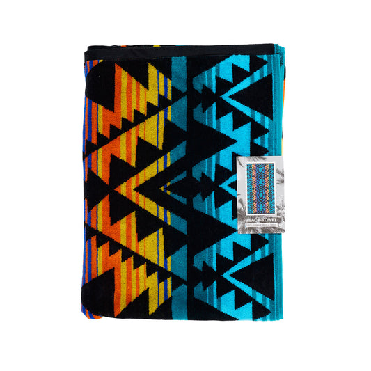 Velour Jacquard Beach Towel Jet 86x160cm