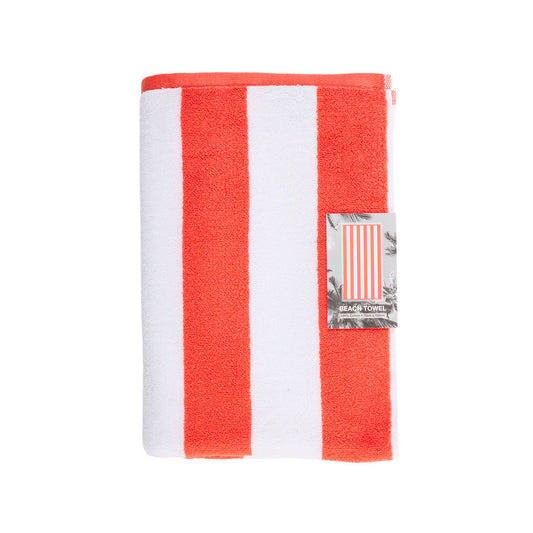Beach Towel Red Stripe 75x150cm