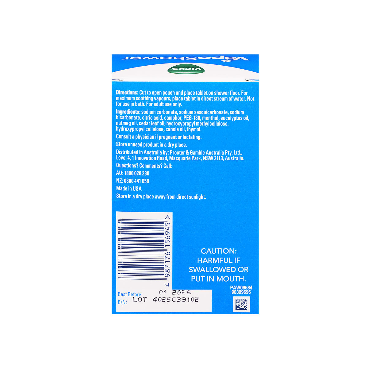 Vicks Shower Steamer 3pk