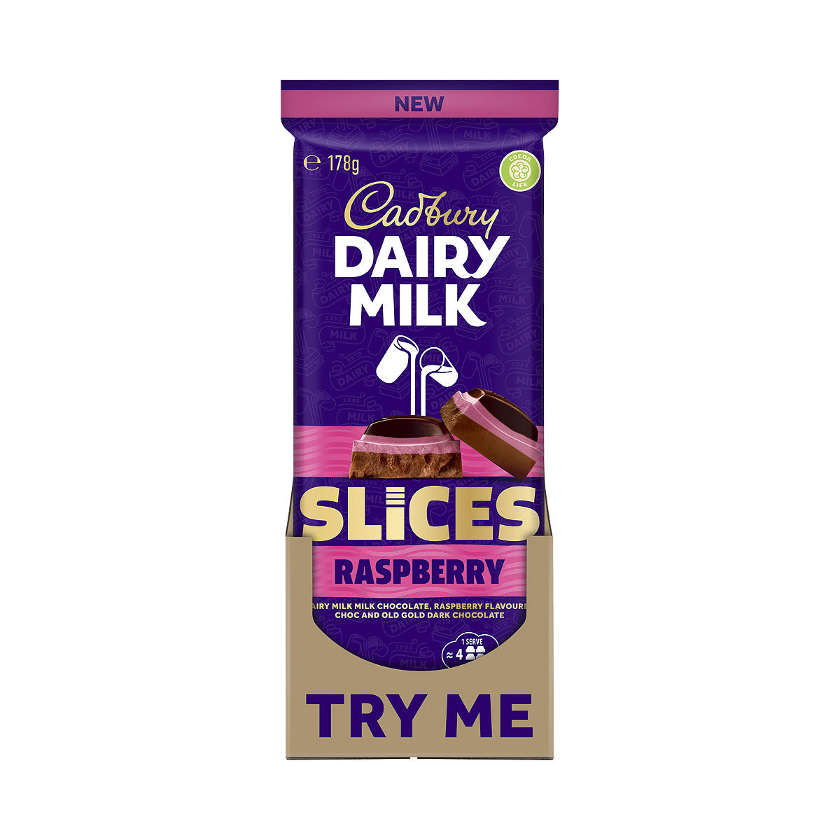Cadbury Raspberry Slice Block 178g