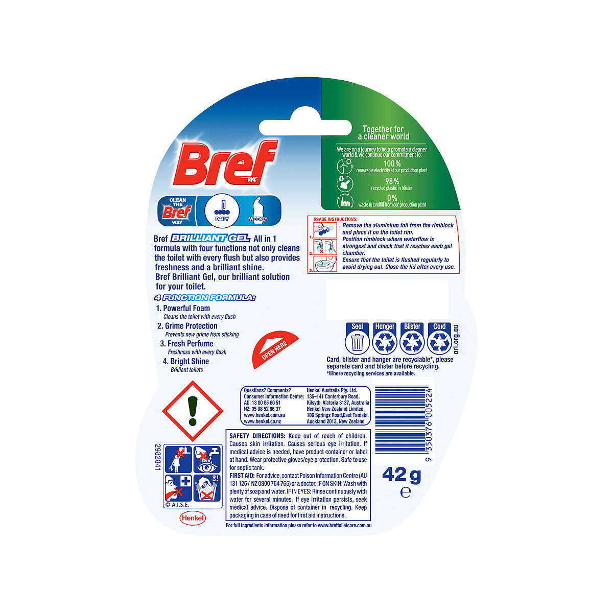 Bref Cage Brilliant Gel Spring 42g 2pk