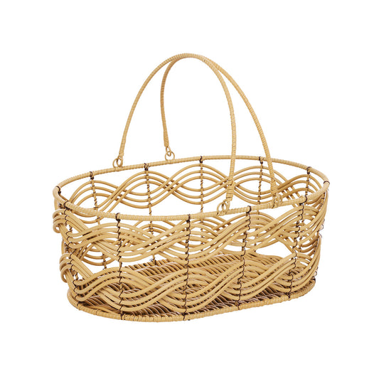 PP Wicker Basket With Handle