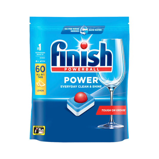 Finish Power Dishwashing Tablets Lemon Sparkle 60 pk