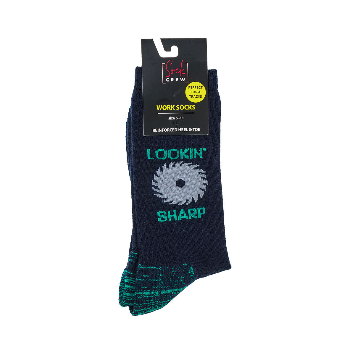 Novelty Work Sock Lookin Sharp