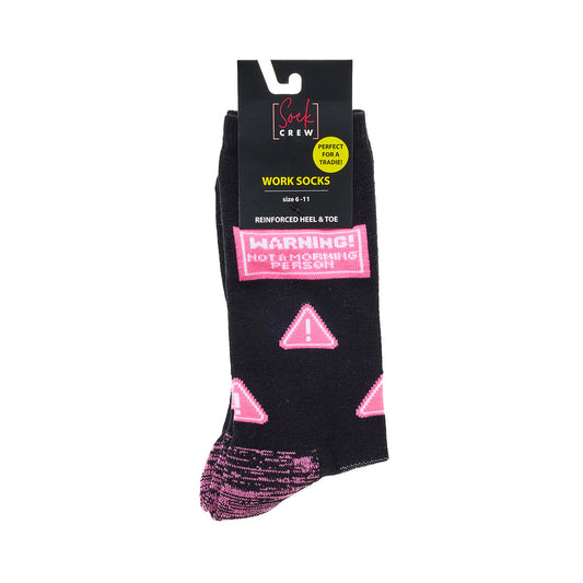 Novelty Work Sock Warning