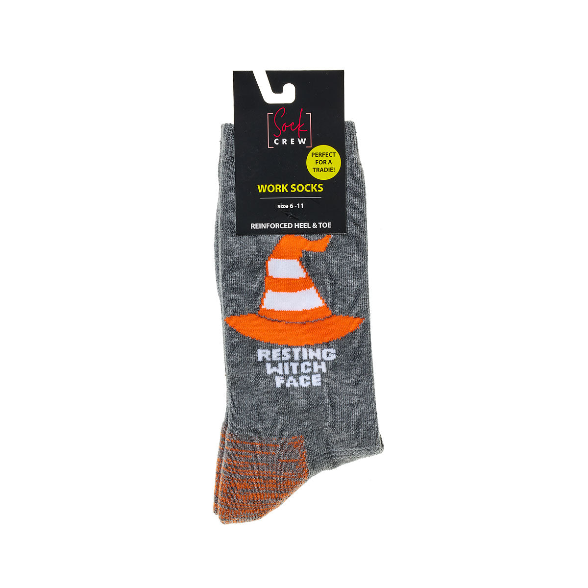 Novelty Work Sock Witch Face